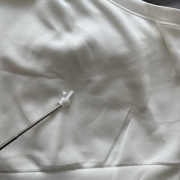 Spanx AirEssentials Sweatshirt One Shoulder Long Sleeve White XL Butter Soft - Picture 5 of 9